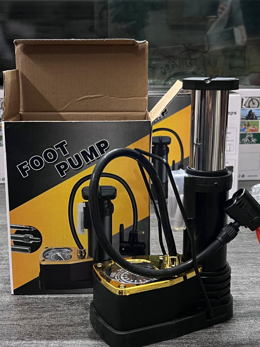 High-Pressure Foot Pump with Gauge